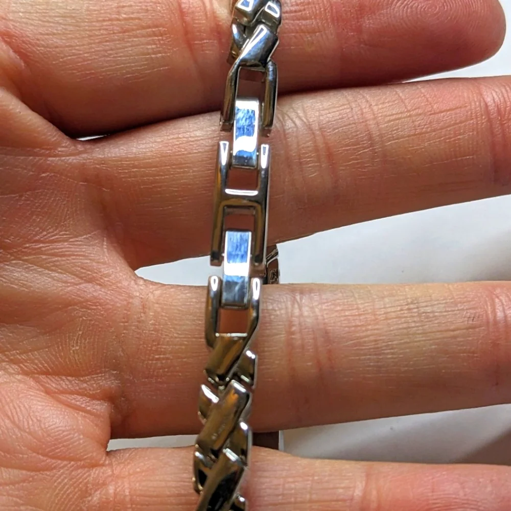 Silver-Tone‎ Rhinestone Bracelet Stretch & Metal Rhinestone Bracelet Set